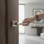 Premium Crystal Lever on Square Rose - Ideal for Residential and Commercial Spaces with Unique Design and Practicality