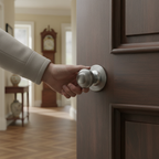 Premium 50mm Round Reeded Mortice Door Knob with Satin Chrome Finish for Elegant Door Design