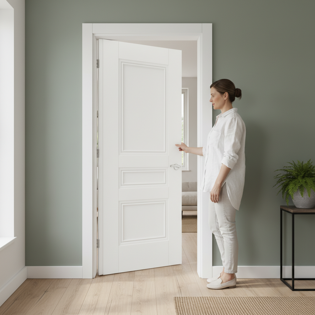 Premium Internal Door with Decorative Mouldings and Solid Core Construction for Classic Interiors