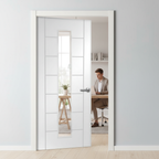 Premium 7 Panel Clear Glazed Door with Toughened Safety Glass and Engineered Construction for Enhanced Stability and Performance