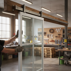 Premium Heavy Duty Stainless Steel Sliding Top Hung Door Track System for Single Doors - 2000mm & 3000mm Lengths with Soft Close Option