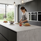 Premium Compact Square Edge Laminate Worktop 3050mm x 650mm x 12.5mm with Stone Effect Finish for Modern Kitchens - Image 2
