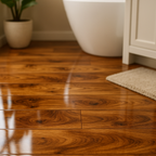 Water-Resistant High Gloss Laminate Flooring 8.5mm, 1383 x 244mm, Lifetime Guarantee - detail view