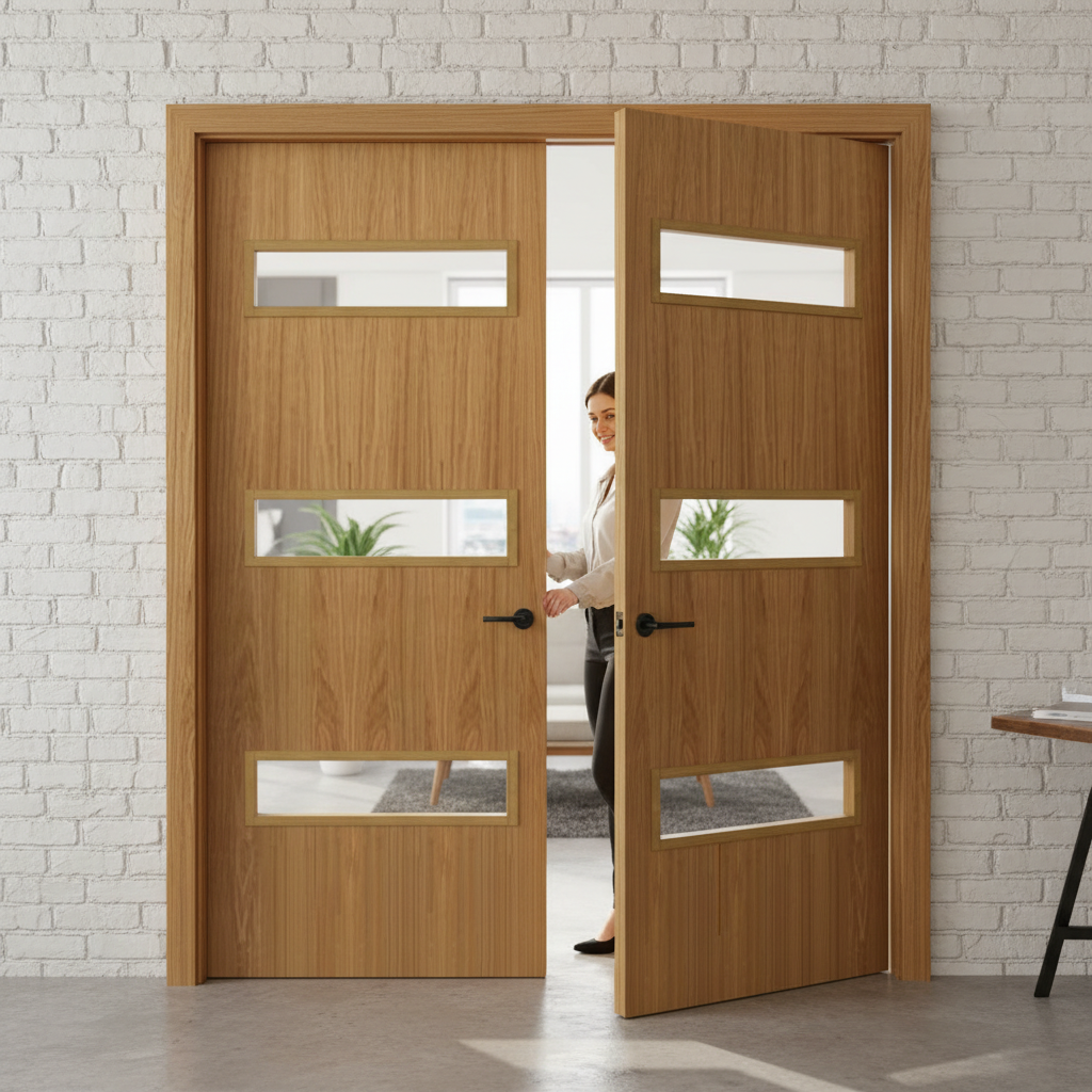 Premium Custom Made FD30 Fire Door Pair with Bespoke Options for Any Size and Design