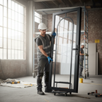 Premium Internal Fully Finished 6 Light Arch Industrial Studio Door with Clear Toughened Glass Panels