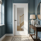 Internal White Door with 1 Light Obscure Glass, Primed Finish, Made to Measure