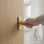 Premium 3-Inch CE Bathroom Lock - Satin Brass Finish, Fire Rated with Compatibility for Intumescent Seals