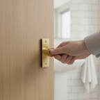 Premium 3-Inch CE Bathroom Lock - Satin Brass Finish, Fire Rated with Compatibility for Intumescent Seals - Image 2