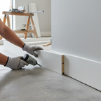 Premium White Painted Contemporary Skirting Board - 2.4m Length, 13mm Thick with S-Shaped Ogee Profile for Modern Interiors