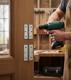 Premium 3 Inch Washered Interior Hinge Pair for Doors 35mm-40mm with Matching Fixing Screws