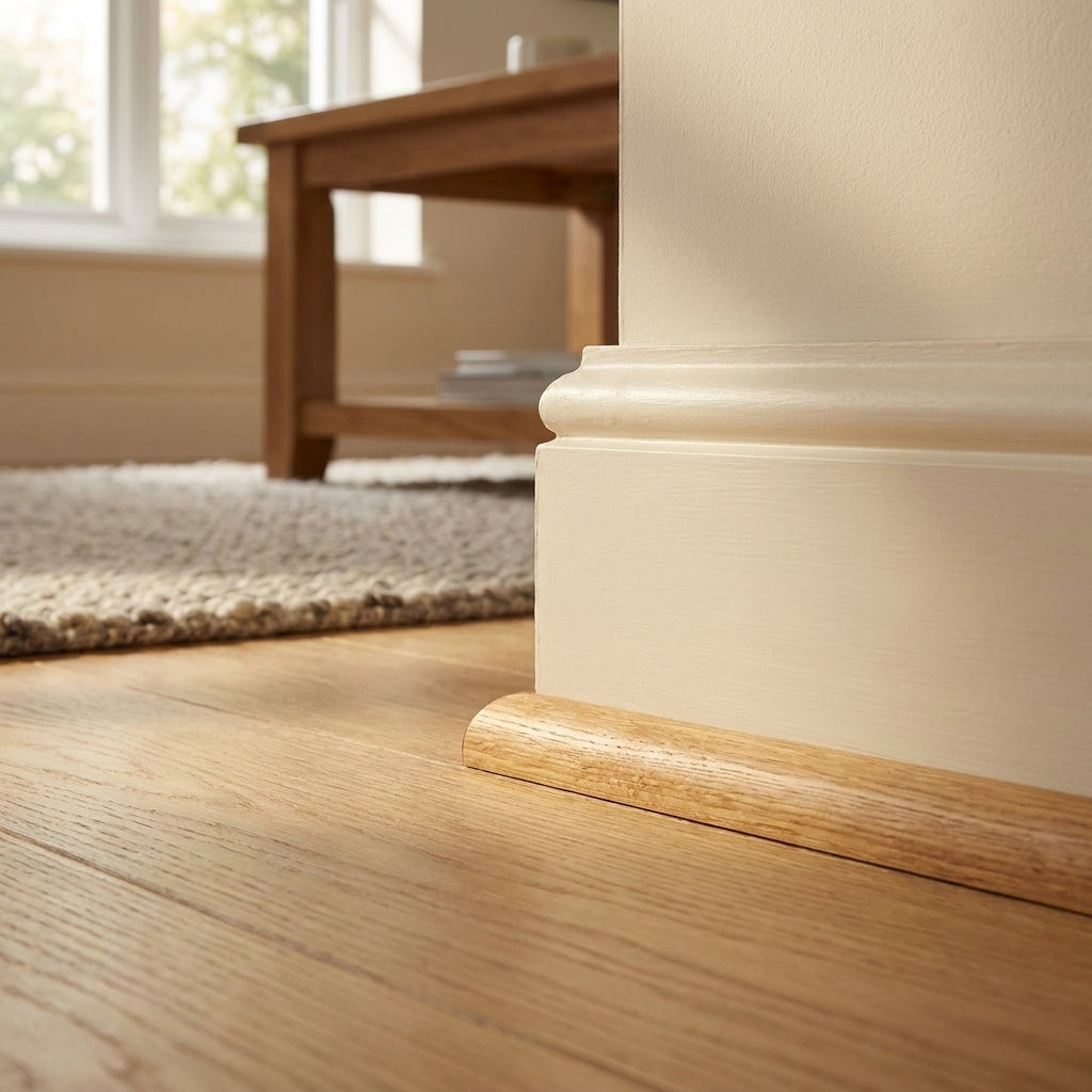Strand Woven Carbonised Lacquered Scotia Beading 1.85m Length - detail view