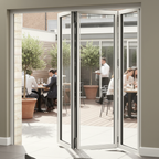 Premium 7ft Slimline White Aluminium Bifold Doors with Double Glazed Units and Enhanced Security Features