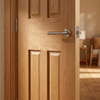 Internal Oak Fire Door FD30 Rating Unfinished Made-to-Measure 1930s Style - detail view