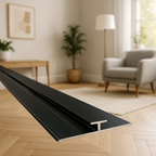 Wetwall H-section Wall Panelling in Matt Black - 2440mm Length