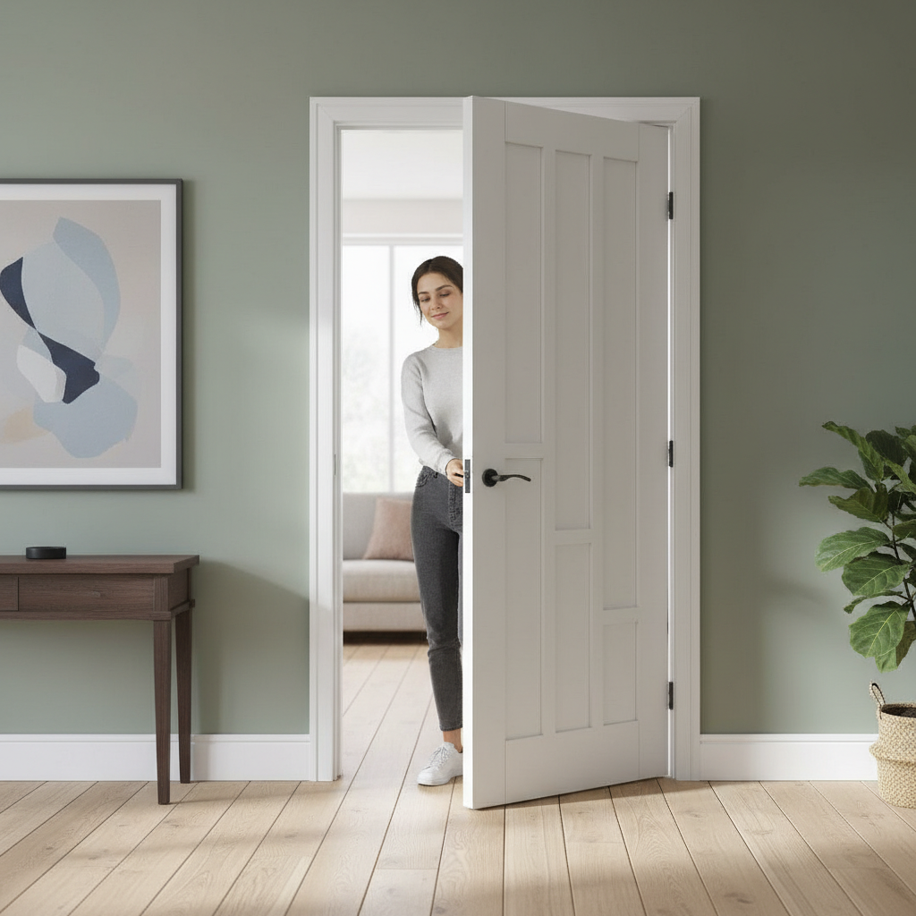 Premium White Internal Door with 6 Inset Panels and Engineered Construction for Enhanced Durability and Style