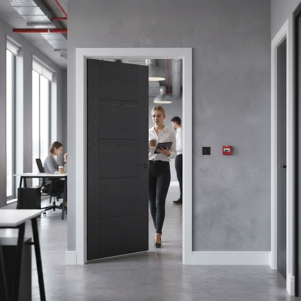 Premium Laminate Internal Fire Door - Modern Design with Low Maintenance and Natural Grain Appearance
