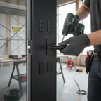 Premium Matt Black Interior Door Handle Pack with Hinges and Latch for Industrial Style Doors