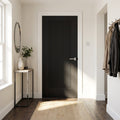 Fully Finished Black Internal Door with 10 Fluted Panels and Solid Engineered Core