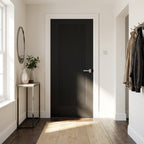 Fully Finished Black Internal Door with 10 Fluted Panels and Solid Engineered Core