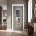 Internal Light Grey Door with Clear Glass, Fully Finished Laminate Design