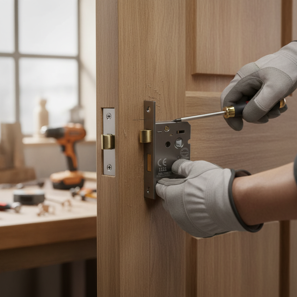 Premium 3 Lever Sashlock with Stainless Brass Finish - 76mm Interior Security Solution