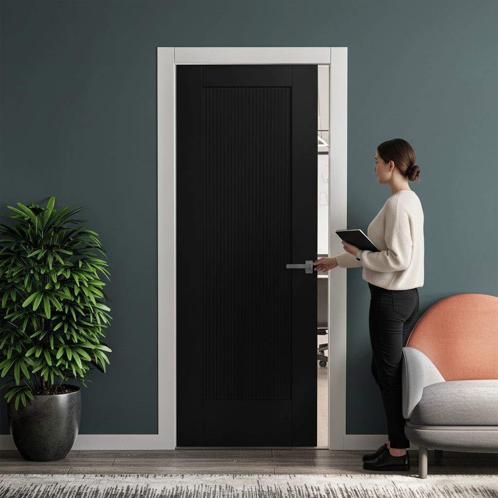 Premium Internal Fully Finished Fluted Pattern 10 Panelled Door - Durable Solid Core for Enhanced Stability and Soundproofing
