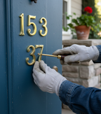 Premium Polished Brass Door Numerals with Screws for Easy Installation - High-Quality Professional Grade for Industrial and Commercial Applications