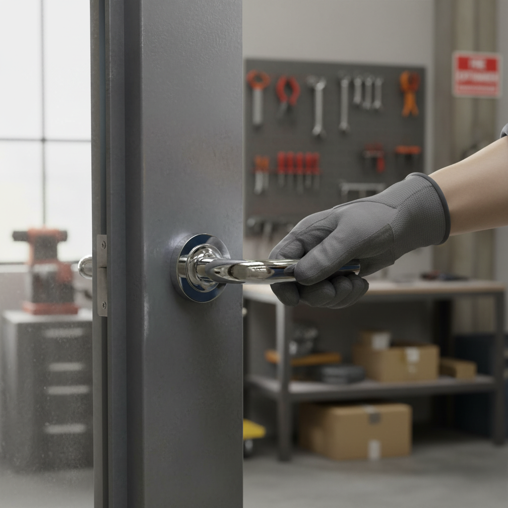 Premium Round Lever Door Handle with Curved Cylinder Design in Polished Chrome Finish for Modern Interiors