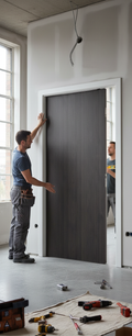 Premium Custom Made Dark Grey Flush Internal Door with Solid Core and FSC Certification