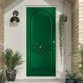 Premium Custom Made 1661 Arch 2 Panel External Door with Solid Merbau Hardwood and Custom RAL Color Options