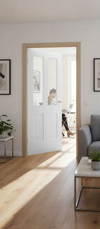 Premium Clear Glazed Internal Door with Solid Core and Engineered Construction for Enhanced Stability and Performance