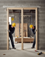 Premium Softwood Fire Door Frame for Double Doors with Fire-Rated Linings and Intumescent Strips