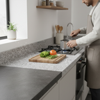Premium Rounded Edge Upstand 3000mm - High-Quality Laminate with Granite Effect for Kitchen Aesthetics - Image 2