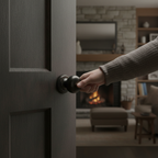 Mushroom Mortice Door Knob Set with Gun Metal Finish, Complete Hardware Package for Contemporary Door Aesthetics - Image 2