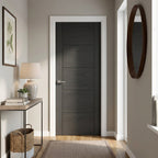 Made-to-Measure Black Internal Oak Door, Fully Finished, Solid Core