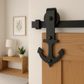 Matt Black Barn Door Track Bracket Pair for Sliding Anchors