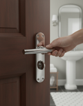 Premium Bathroom Lock with Lever on Backplate - Three Variations for Enhanced Security and Convenience