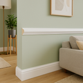 White Painted Dado Rail 2.4m Length, 20mm x 41mm Dimensions
