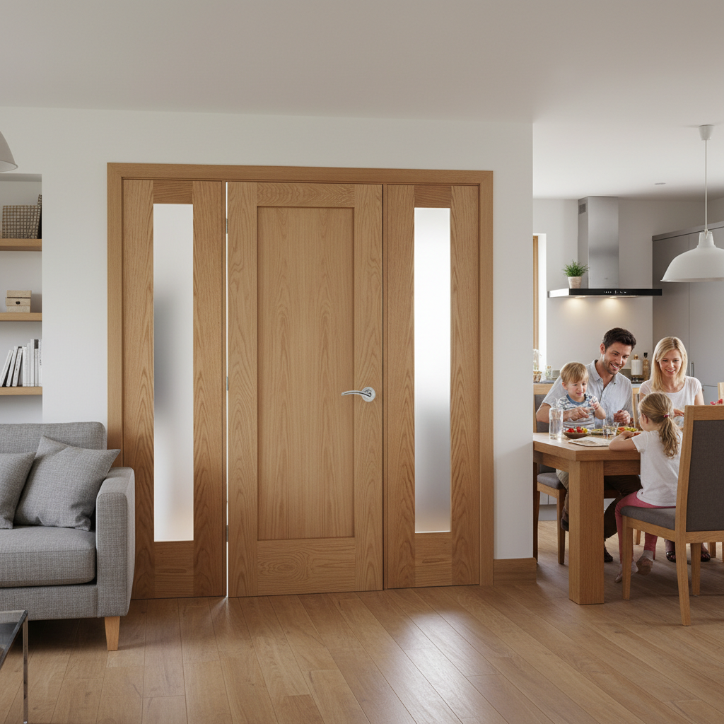 Premium Solid Room Divider with Demi Panels and Universal Frame - Custom Sizes Available