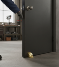 Premium Oval Floor Mounted Door Stop Available in Three Finishes for Enhanced Durability and Versatility