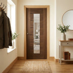 Milano 1 Light Made-to-Measure Internal Walnut Door Fully Finished with Clear Glass