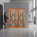 Premium Oak Grand Entrance Doors - Heavy Duty Design with Custom Frame Options and Robust Protection Requirements