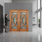 Premium Oak Grand Entrance Doors - Heavy Duty Design with Custom Frame Options and Robust Protection Requirements