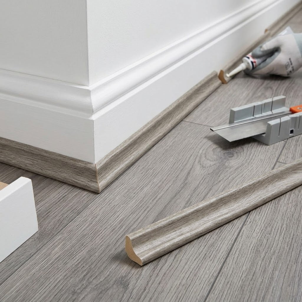Laminate Scotia Beading Medium Grey 2400mm x 18mm