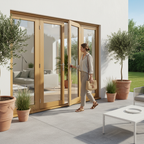 Premium 6ft Unfinished Oak Pattern 10 French Doors with Multi-Point Locking System and Matching Frame