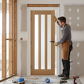 Premium Oak Prefinished Door with Obscure Glazing Panels for Maximum Light Flow and Easy Installation
