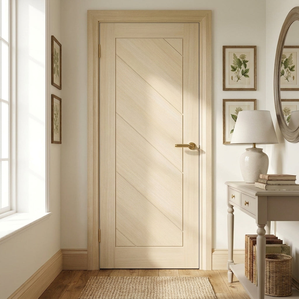 Internal FD30 Fire Door, Fully Finished Blonde Oak Stockholm