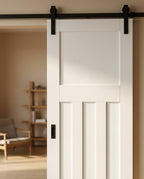 Internal White Sliding Door, Primed Finish, 1930s Style, Solid Core - detail view