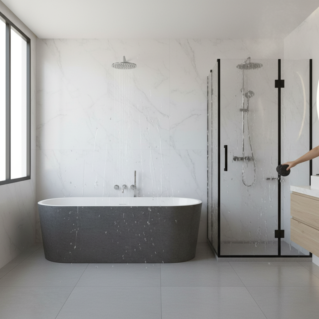 White Marble PVC Waterproof Wall Panelling - Easy to Clean, Mould-Resistant, High-Gloss Finish for Elegant Interiors -...