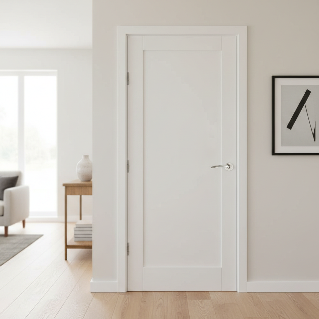 Premium 1 Panel Internal Door with Solid Pine Core and MDF Face, Perfect for Home Renovation